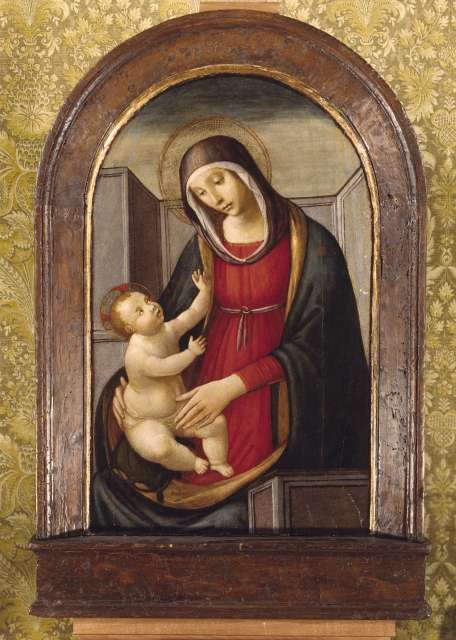 Zangheri, Giampiero — Maestro di Marradi - sec. XV - Madonna con Bambino in trono — insieme